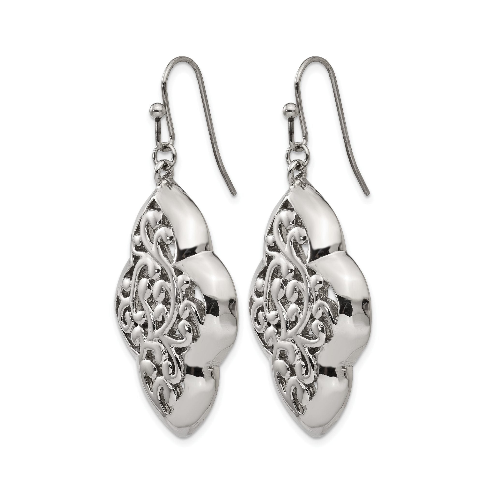 Stainless Steel Polished Drop Dangle Earrings for Women Secondary image