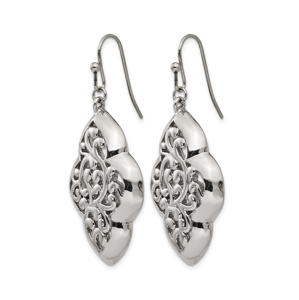 Stainless Steel Polished Drop Dangle Earrings for Women