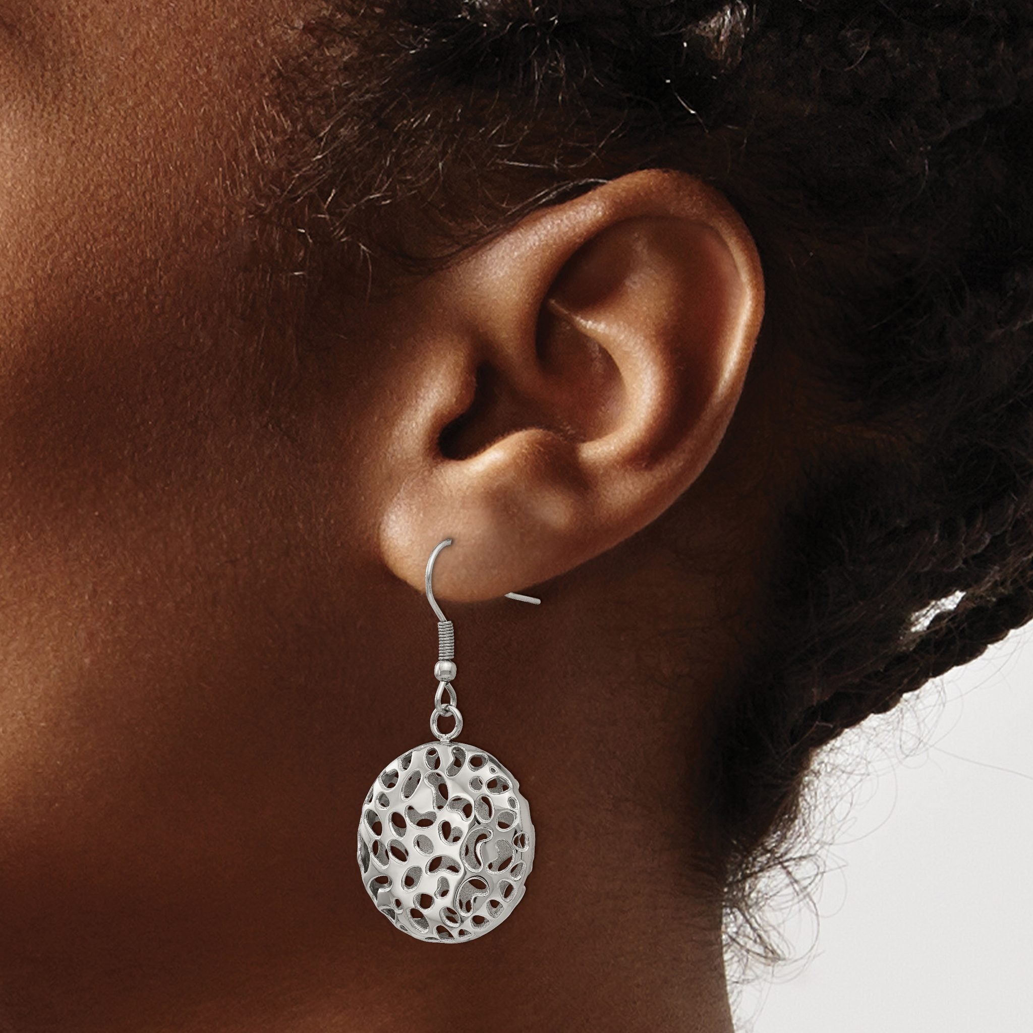 Stainless Steel Polished Drop Dangle Earrings for Women