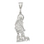 Sterling Silver 925 St. Lazarus Pendant with Polished Textured Finish