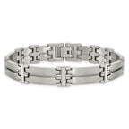 Stainless Steel Brushed and Polished Link Bracelet for Men