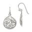Sterling Silver Filigree Teardrop Dangle Earrings with Polished Finish