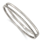 Stainless Steel Polished 9.25mm Hinged Bangle Bracelet for Women