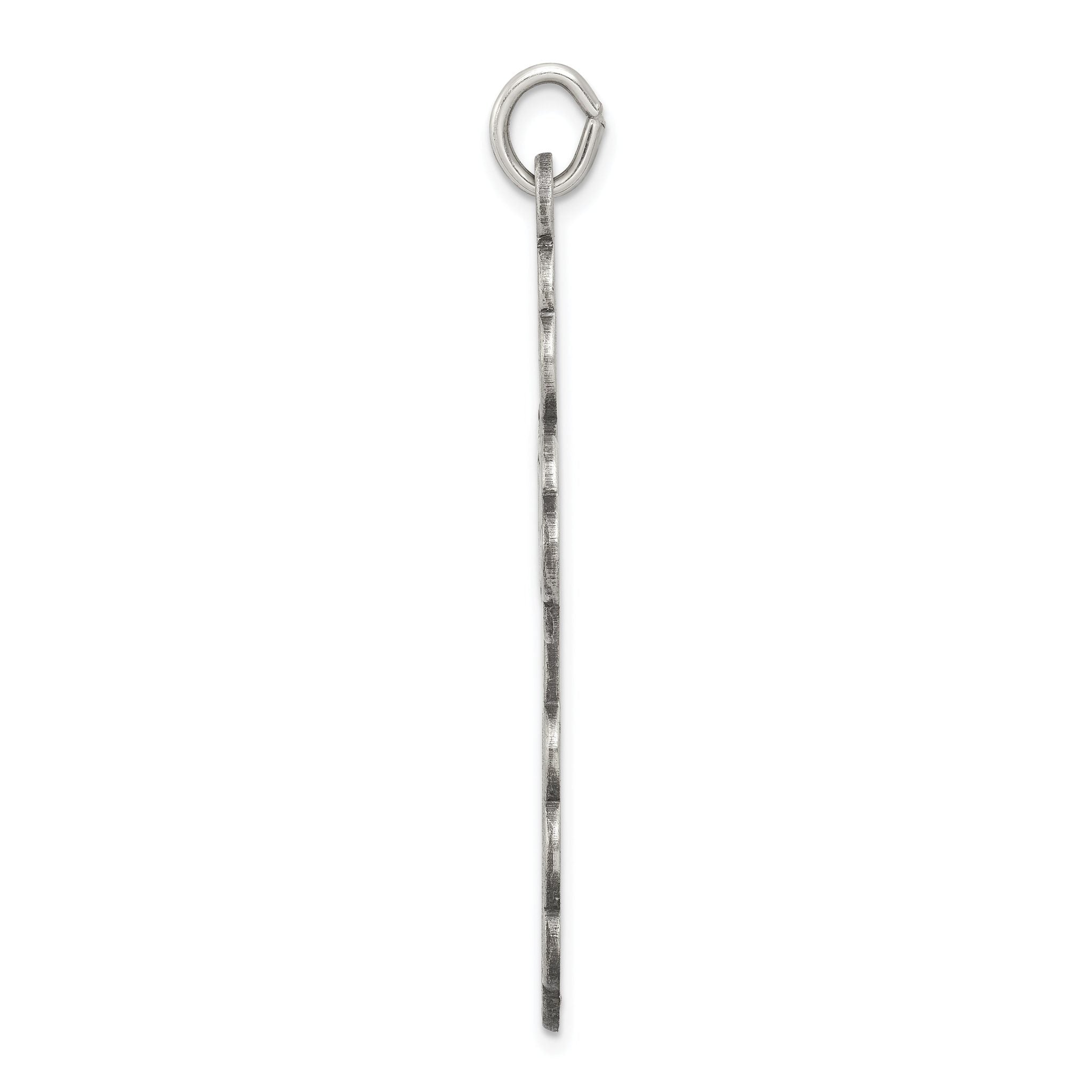 Sterling Silver 925 Eastern Orthodox Cross Charm Polished Antique Finish Secondary image