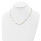 14K Two-tone D/C Bar Necklace