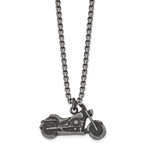 Motorcycle Pendant Necklace in Stainless Steel