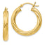 Twisted Hoop Earrings in Gold-Flashed Sterling Silver