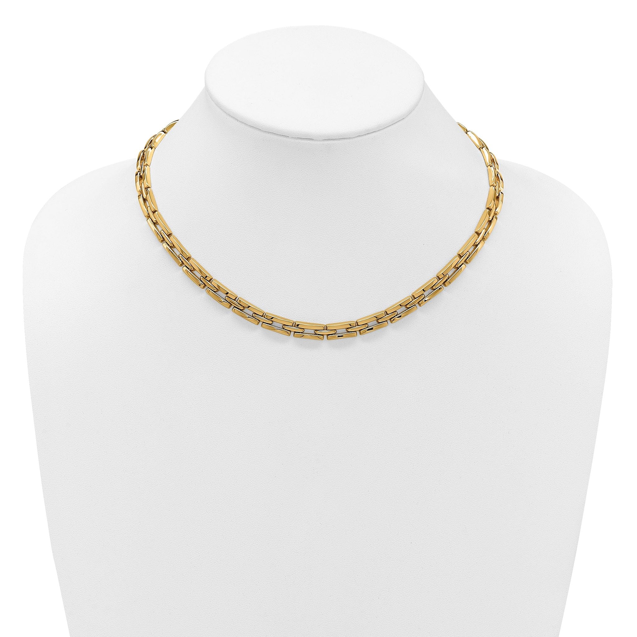 14K Polished 6.5mm Fancy Link Necklace Secondary image