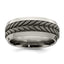 Edward Mirell Titanium Wedding Band with Polished Beveled Edge
