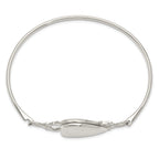 Sterling Silver 925 Heart Locket Bangle with Flexible Design