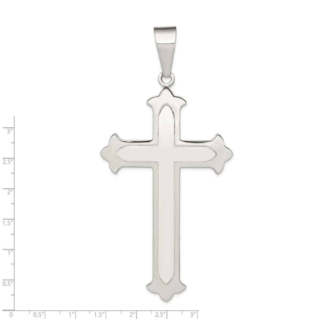 Sterling Silver 925 Cross Pendant with Polished Finish Elegant Design