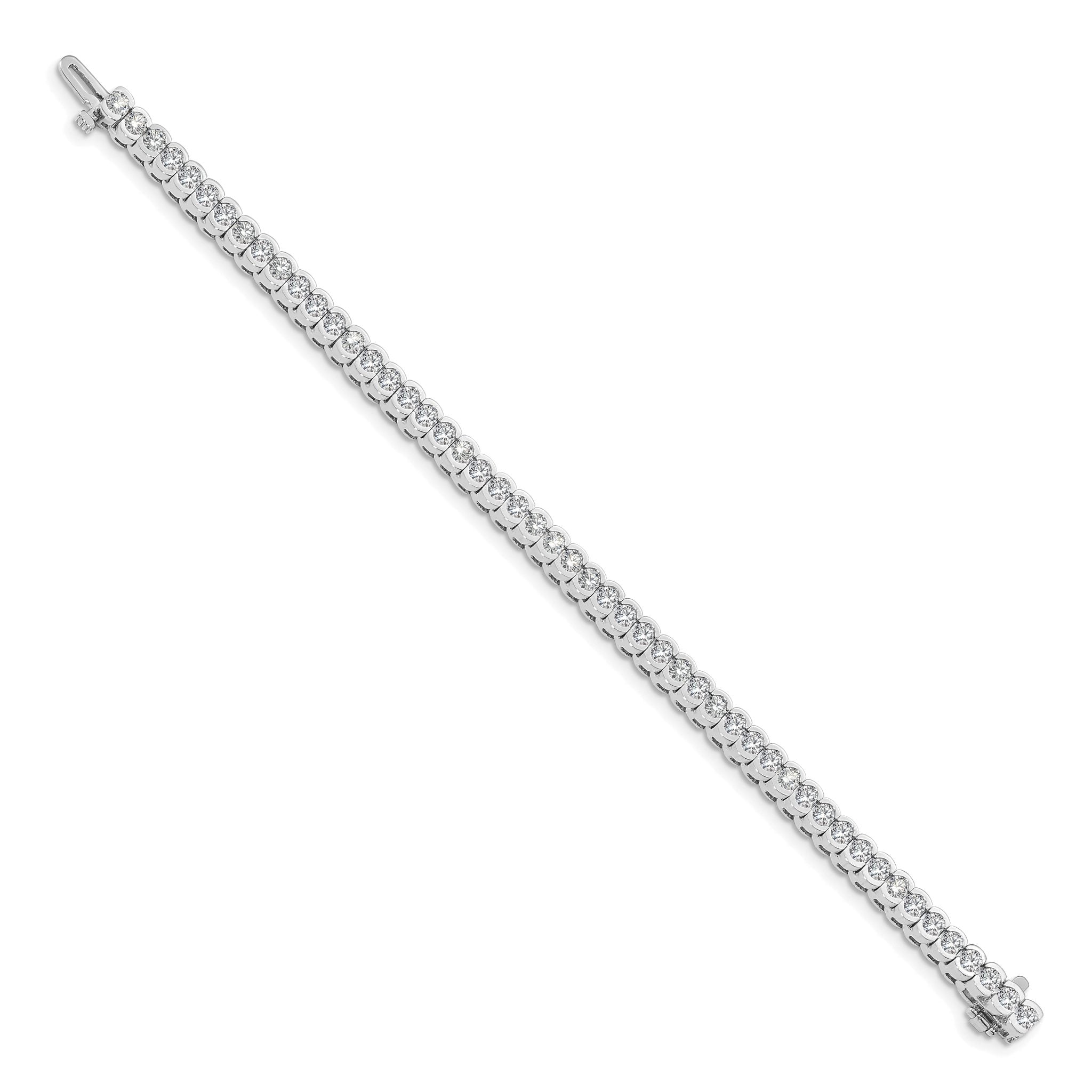 14k White Gold 3mm Round Diamond Tennis Bracelet Mounting (No Stone Included) Secondary image