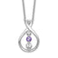 White & Purple Topaz Runzi Necklace in Sterling Silver