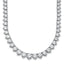 14k White Gold 25 3/8 carat Certified Lab Grown Diamond VS+ F+ Complete Round 16 inch Graduated Tennis Necklace