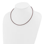 14k Yellow Clasp 2mm 16 inch Brown Leather Cord Necklace