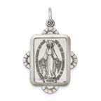 Sophia Jewelers Sterling Silver 925 Vintage Miraculous Medal Pendant