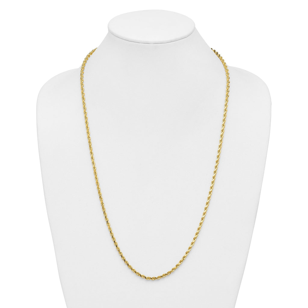 Diamond-Cut Rope Chain in 14K Yellow Gold, 3.5mm