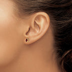 14k 5x3mm Pear Garnet Earrings