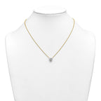 14ky Heart Certified Lab Grown VS/SI+ G+ Complete Diamond Pendant with Chai