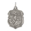 Sterling Silver Antiqued St. Michael Badge Medal Pendant