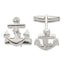 Sterling Silver Anchor & Rope Cuff Links