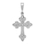 14K White Gold Cross Pendant with Rhodium Plating  Elegant and Timeless Design