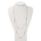 Two-Strand Cross Necklace in Stainless Steel