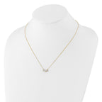 10K Polished 3-Stone CZ Necklace
