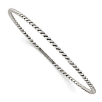 Sophia Jewelers Handcrafted Sterling Silver Slip-on Bangle with Polished Finish