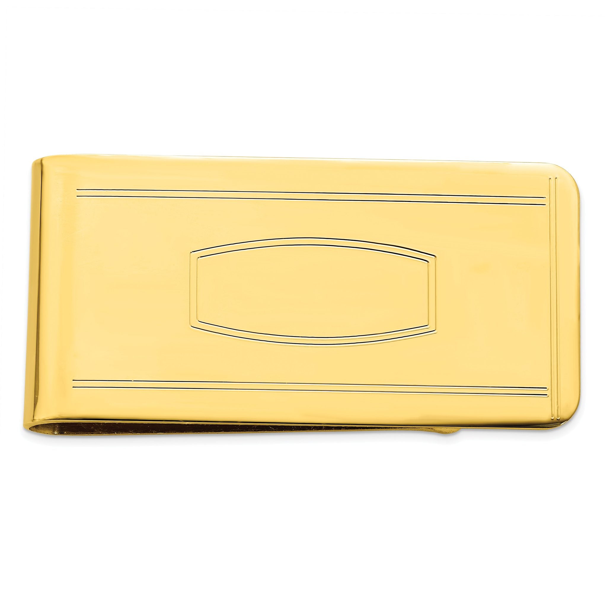 Gold-plated Kelly Waters with Engraveable Area Money Clip Main image