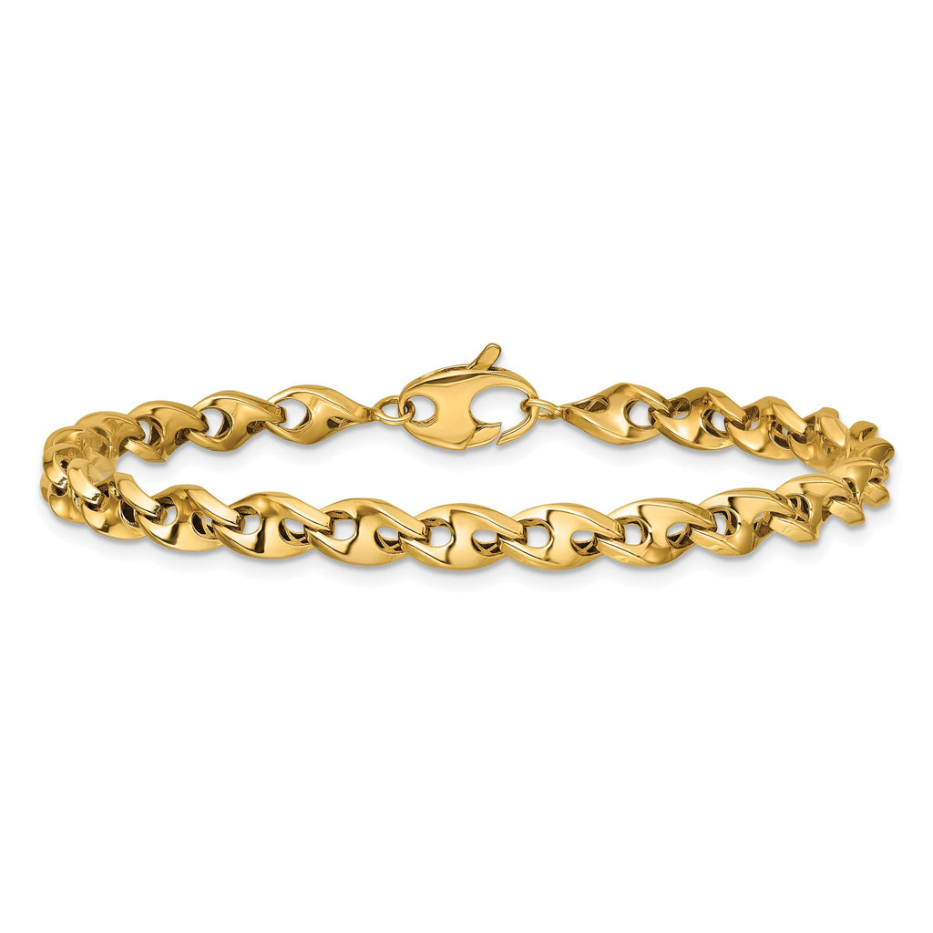 10K Polished Fancy Link Bracelet
