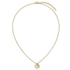 Sterling Silver Gold-tone Polished Mother of Pearl and CZ Heart and Dolphin 16 Inch with 2 Inch Extension Necklace