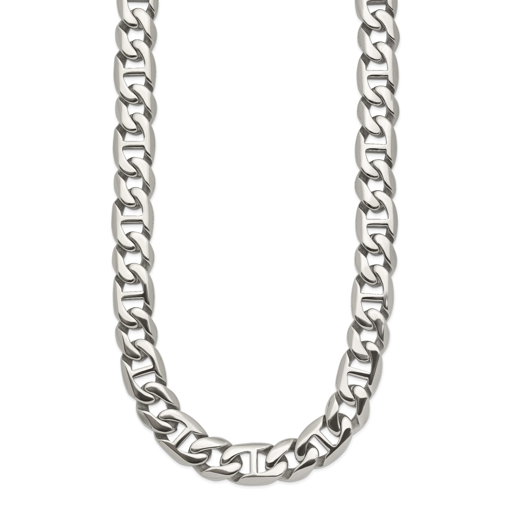 Sophia Jewelers Men's Polished Stainless Steel 24 Chain Necklace Gift-Ready Secondary image