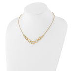 14K Polished and Textured Fancy Necklace