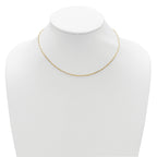 Sterling Silver Gold-plt 2.3mm Paperclip 1in+1in Adjustable Chain