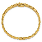 14K Polished and Brushed Fancy 8.0mm Bracelet