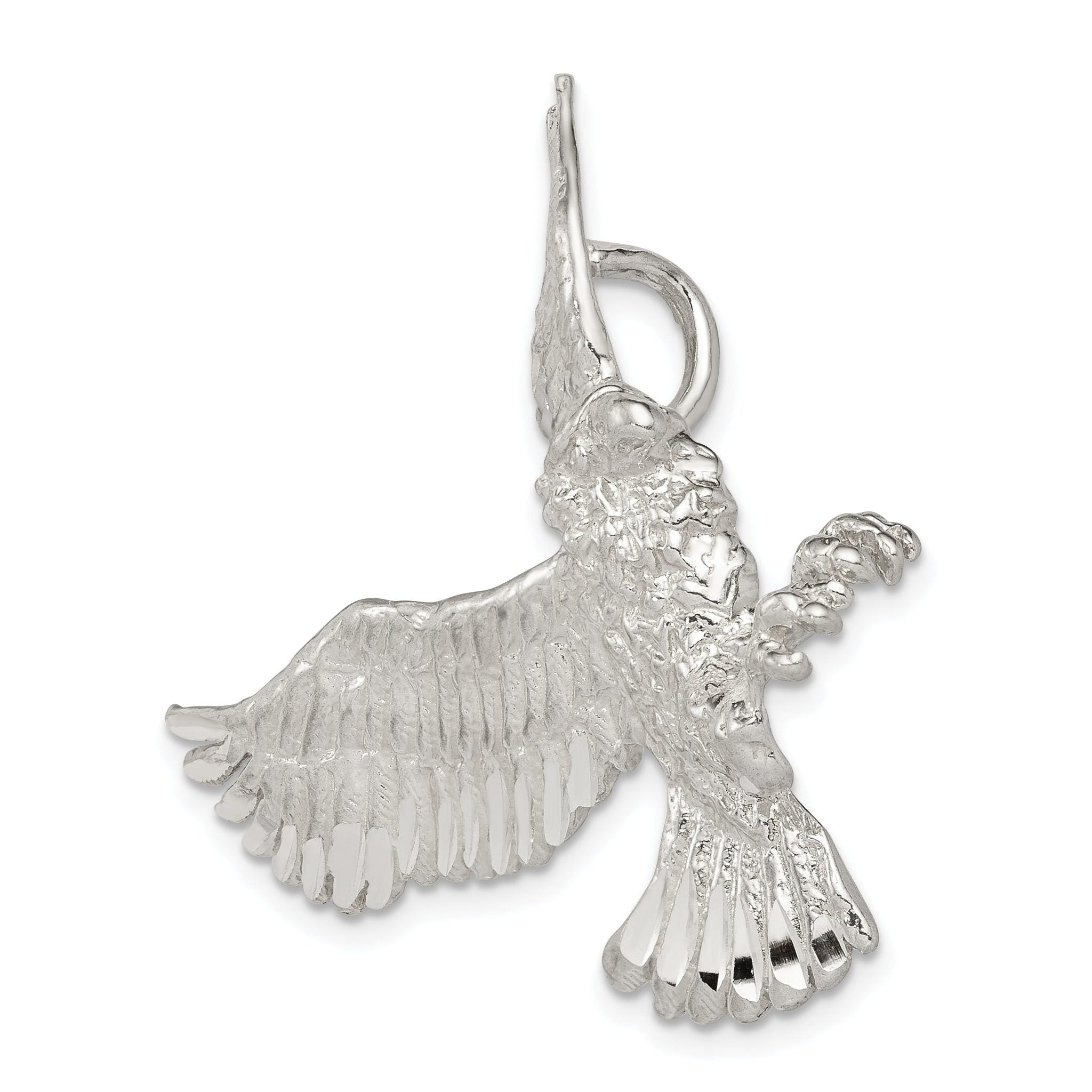 Sterling Silver 925 Men's Eagle Charm Pendant with Anti-Tarnish Coating Secondary image