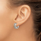 Stainless Steel Polished Hinged Huggie Hoop Earrings