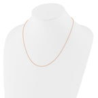 1.0mm 14K Rose Gold Wheat Chain