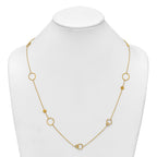 14k Polished Circle and Chain Pattern 25.5 inch Necklace
