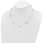 Sophia Jewelers Sterling Silver Multi-Color Pearl Cable Necklace 18 Polished