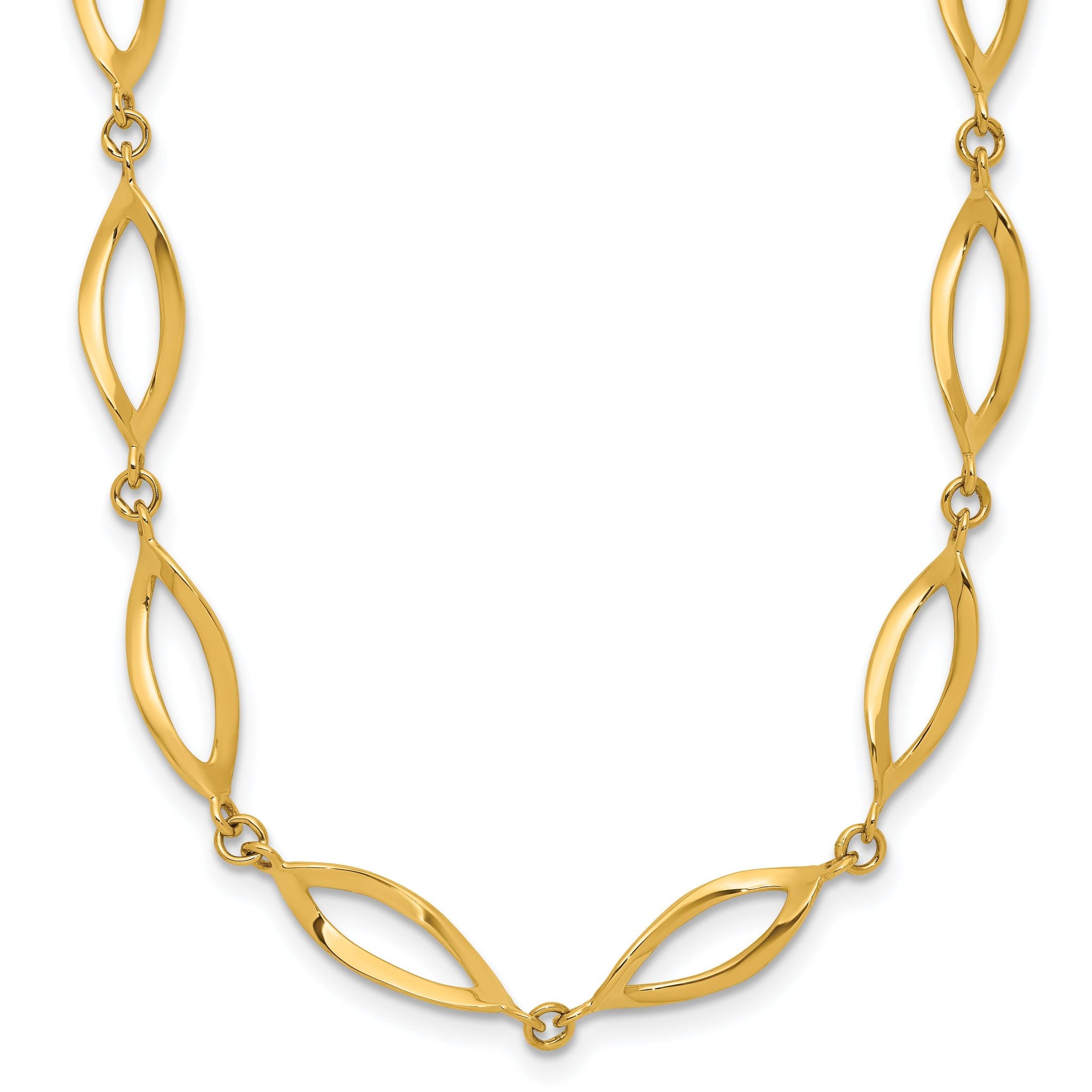 14K Polished Fancy Link Necklace Main image