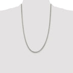 Pavé Curb Chain Necklace in Sterling Silver, 3.8mm