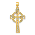 10K Gold Iona Cross Pendant with Polished Finish Solid