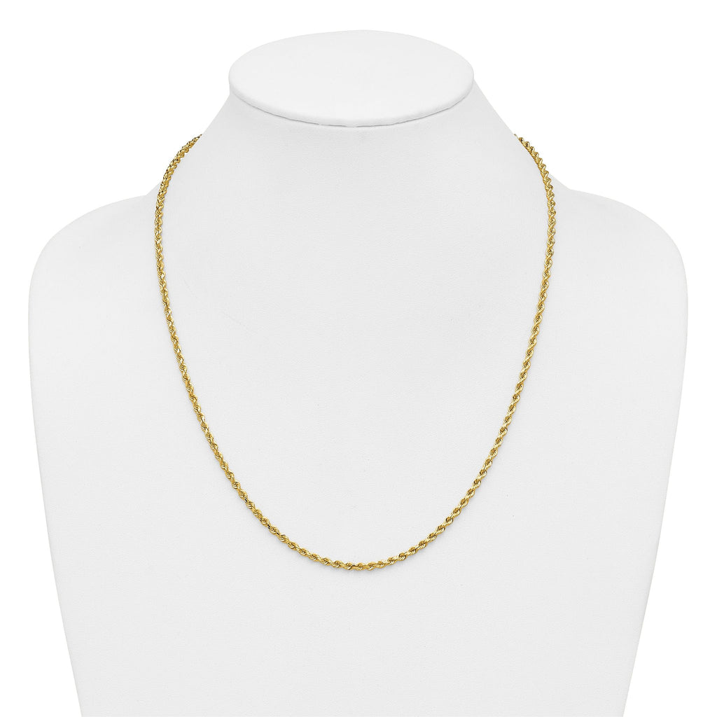 Diamond-Cut Rope Chain in 14K Yellow Gold, 2.75mm