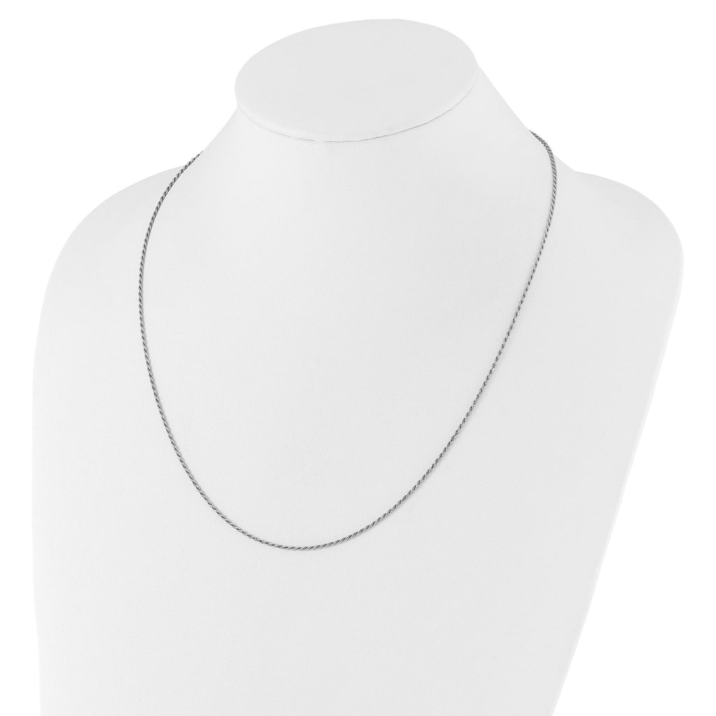 Diamond-Cut Adjustable Rope Chain in Sterling Silver