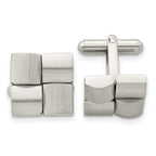 Brushed Stainless Steel Cuff Links