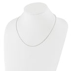 14K White Gold Adjustable 1mm  D/C Box Chain
