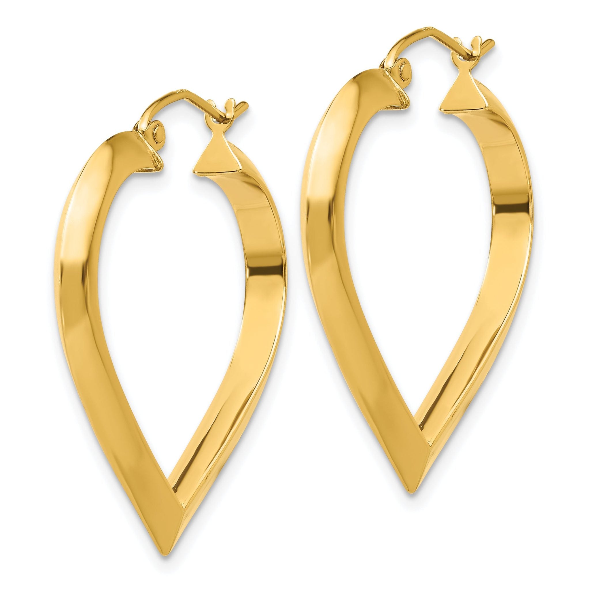 14k Polished Heart Hoop Earring Secondary image