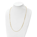 14k Polished Textured Necklace